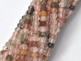 Mixed Rutilated Quartz Beads, 2.2x3mm Micro Faceted Rondelle-Gems:Assorted Shape-BeadXpert
