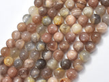Sunstone Beads, Moonstone Beads, 8mm (8.5mm) Round-Gems: Round & Faceted-BeadXpert