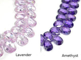 CZ beads, 6 x 9 mm Faceted Pear Briolette-Cubic Zirconia-BeadXpert