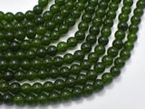 Jade - Olive Green, 6mm (6.3mm) Round-Gems: Round & Faceted-BeadXpert