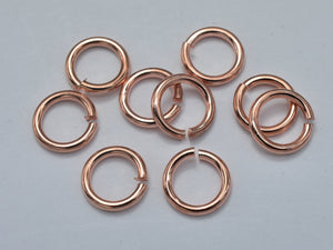 500pcs 4mm Open Jump Ring, 0.6mm (22gauge), Rose Gold Plated-Metal Findings & Charms-BeadXpert