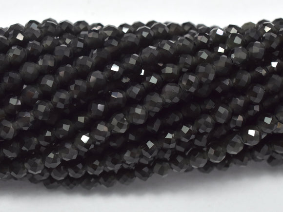 Rainbow Obsidian Beads, 3mm (3.3mm) Micro Faceted Round-Gems: Round & Faceted-BeadXpert