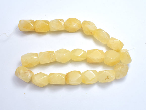 Yellow Jade Beads, 13x18mm Faceted Nugget Beads-BeadXpert