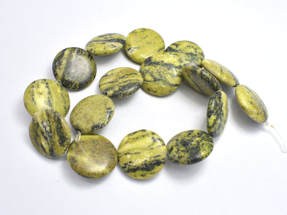 Yellow Turquoise, 25mm Coin Beads-BeadXpert
