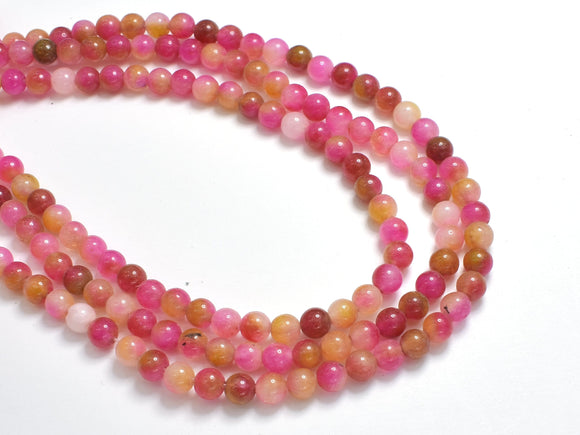 Jade - Multi Color, 4mm Round Beads-BeadXpert