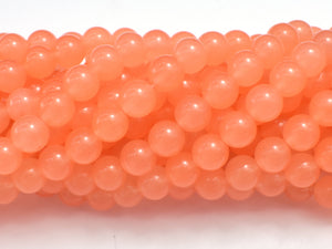 Jade - Orange, 8mm (8.2mm) Round-Gems: Round & Faceted-BeadXpert