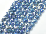 Mystic Coated Tibetan Agate, AB Coated, 8mm Faceted Round-Gems: Round & Faceted-BeadXpert
