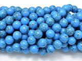 Howlite Turquoise Beads, Blue, 10mm Round Beads-Gems: Round & Faceted-BeadXpert