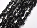Black Tourmaline Beads, Pebble Chips, Approx 7-12mm-BeadXpert