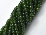 Jade - Olive Green, 6mm (6.3mm) Round-Gems: Round & Faceted-BeadXpert