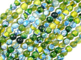 Agate Beads, Blue & Green, 6mm Faceted Round-Gems: Round & Faceted-BeadXpert