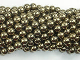 Hematite Beads-Light Gold, 8mm Round Beads-BeadXpert