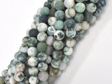 Matte Tree Agate Beads, 8mm Round Beads-BeadXpert