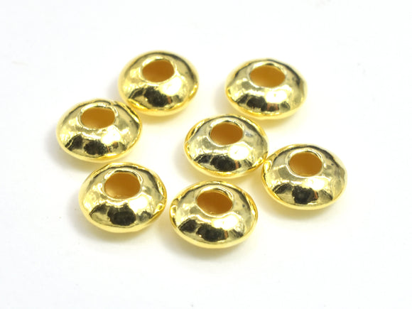 20pcs 24K Gold Vermeil Spacers, 925 Sterling Silver Beads, 4.5x2mm Saucer Beads-Metal Findings & Charms-BeadXpert