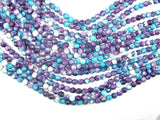 Rain Flower Stone Beads, Blue, Purple, 6mm Faceted Round-Gems: Round & Faceted-BeadXpert
