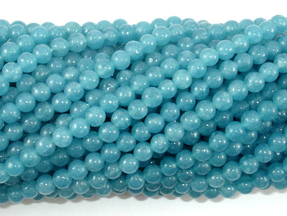 Blue Sponge Quartz Beads, Round, 4mm-Gems: Round & Faceted-BeadXpert