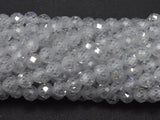 Cubic Zirconia - Clear, CZ beads, 4mm, Faceted-BeadXpert