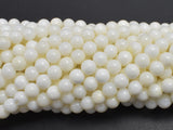 Mother of Pearl Beads, MOP, Creamy White, 6mm Round Beads-Gems: Round & Faceted-BeadXpert