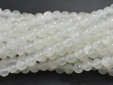Selenite, Gypsum, 6mm (6.3mm), Round Beads-BeadXpert