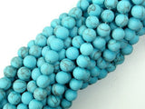Matte Howlite Turquoise Beads, 6mm Round Beads-BeadXpert