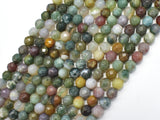 Indian Agate Beads, Fancy Jasper Beads, 6mm Faceted Round Beads-BeadXpert