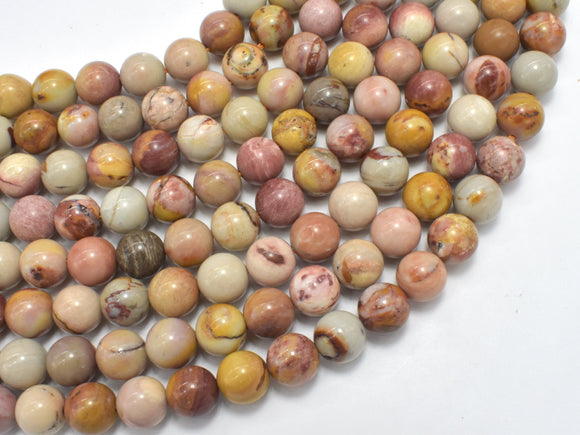 African Agate, 8mm, Round, 15.5 Inch-BeadXpert