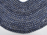 Blue Sapphire Beads, 5mm (5.3mm) Faceted Round, 18 Inch-Gems: Round & Faceted-BeadXpert