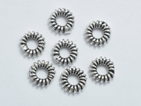 10pcs 925 Sterling Silver Spacers-Antique Silver, 5mm Spacer-Metal Findings & Charms-BeadXpert