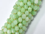 Green Quartz Beads, 8mm Faceted Prism Double Point Cut-Gems: Round & Faceted-BeadXpert