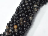 Black Tourmaline Beads, 6mm, Round-BeadXpert