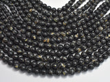 Shell Howlite-Black, 8mm (8.5mm)-Gems: Round & Faceted-BeadXpert