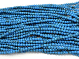 Turquoise Howlite Beads, Blue, 4mm Round Beads-Gems: Round & Faceted-BeadXpert