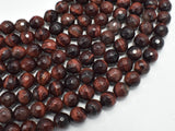 Red Tiger Eye, Faceted Round, 8mm Beads-BeadXpert