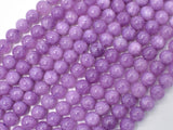 Malaysia Jade Beads- Lilac, 6mm (6.4mm) Round Beads-Gems: Round & Faceted-BeadXpert