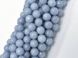 Jade Beads, Gray, Faceted Round, 8mm-Gems: Round & Faceted-BeadXpert