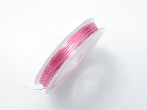 2Rolls Pink Stretch Elastic Beading Cord, 0.5mm, 2 Rolls-20 Meters-Metal Findings & Charms-BeadXpert