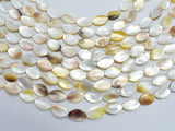 Mother of Pearl, MOP, White & Brown, 8x12mm Marquise-BeadXpert