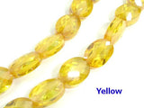 CZ beads, Faceted Oval, 6x8mm-Cubic Zirconia-BeadXpert