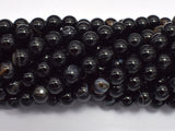 Banded Agate, Striped Agate, Black, 8mm Round-BeadXpert