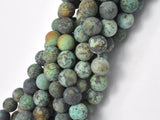 Matte African Turquoise, 10mm (10.5mm) Round-Gems: Round & Faceted-BeadXpert