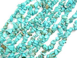 Howlite Turquoise, Chips Bead, Blue, (4-10) mm, 35 Inch-Gems: Nugget,Chips,Drop-BeadXpert