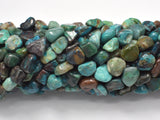 Chrysocolla-Natural , Approx 6x8mm Nugget Beads-Gems: Nugget,Chips,Drop-BeadXpert
