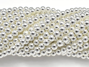 Hematite Beads-Silver, 4mm Round Beads-Gems: Round & Faceted-BeadXpert