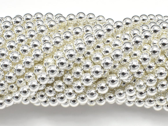 Hematite Beads-Silver, 4mm Round Beads-Gems: Round & Faceted-BeadXpert