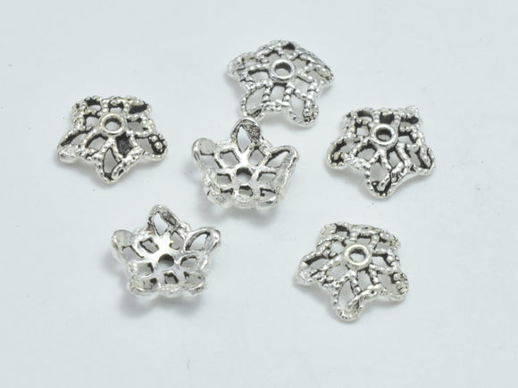 20pcs 925 Sterling Silver Bead Caps-Antique Silver, 6x2mm Flower Bead Caps-Metal Findings & Charms-BeadXpert