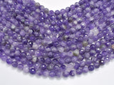 Amethyst, Dog Tooth Amethyst, 8mm, Faceted Round-BeadXpert