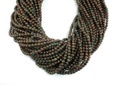 Red Green Garnet Beads, 4mm Round Beads-BeadXpert