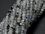Rainbow Moonstone Beads, 2x3mm Micro Faceted Rondelle-Gems:Assorted Shape-BeadXpert