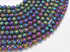 Lava-Rainbow Plated, 6mm (6.6mm) Round-Gems: Round & Faceted-BeadXpert