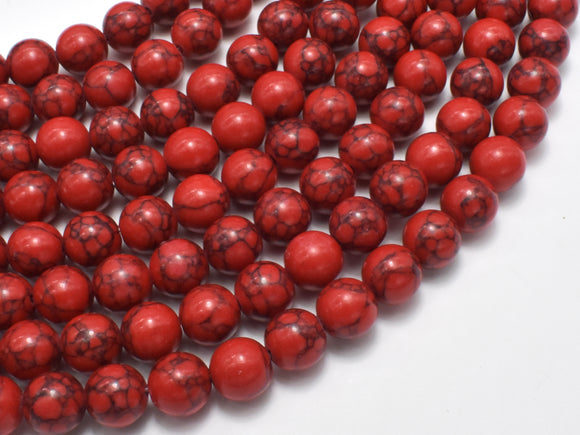 Red Howlite Beads, 8mm Round Beads-Gems: Round & Faceted-BeadXpert